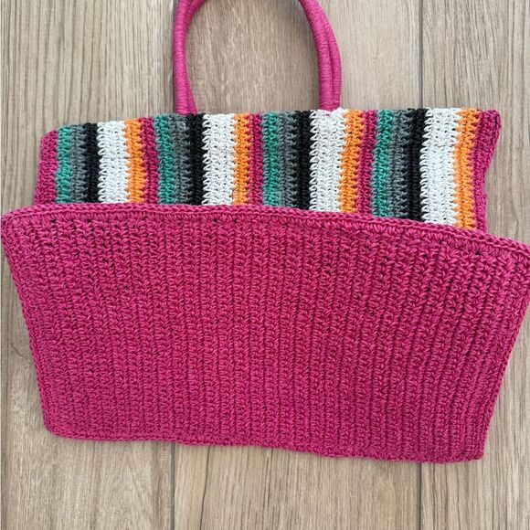 B2B Los Angeles Raffia Tote Bag NWOT - Picture 4 of 7